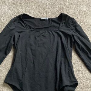 Black long sleeve bodysuit